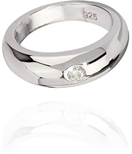 NKlaus Kettenanhänger klein baby Taufring Zirkonia weiß 925 Silber 10mm glanz Amulett 9905