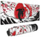 Japanese Black White Yin Yang Koi Fish Kanagawa Wave Mouse Pad XL Extended Desk Mat, Non Slip Rubber Base Stitched Edge Gaming Pc Desktop Large Mice Pad,31.5 x 11.8 Inch