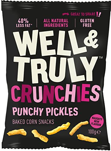 The Great British Confectionery WELL & TRULY Crunchies 100g - 14 Pack - Full Case (Punchy Pickles)