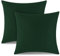ATsense 2er Set Kissenbezug 80x80 cm - 100% Baumwolle, Waldgrün Kopfkissenbezug mit Reißverschluss, Super Weicher Kissenbezug, ÖkoTex Zertifiziert für Allergiker Geeignet