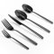 Ovales Spiegel Schwarz 30-teiliges Besteck Set, Besteckset aus Geschmiedetem Edelstahl Mit Europäischem Design, Modernes, Spülmaschinenfest, Cutlery Set für 6 Personen
