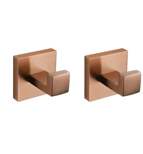 Accessori per il bagno in oro rosa spazzolato Accessori da bagno quadrati Porta carta igienica Porta asciugamani Barra porta accappatoio Porta asciugamani, porta accappatoio 2 pezzi