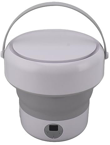 Fockety Mini Lave-Linge Universel Léger Pliable de 4,8 litres, pour Camping-Car, Dortoir, Buanderie (Prise européenne)