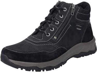 Josef Seibel Herren Schnürstiefeletten Leroy 57,Weite H (Weit),Wechselfußbett,wasserdicht,Kurzstiefel,uebergangsschuhe,schwarz,44 EU