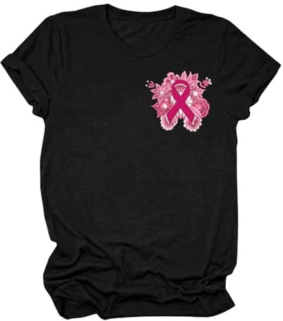 Combattre Le Cancer du Sein en Octobre Sensibilisation à Pink T-Shirt Cadeau T-Shirt Pas Cher Tee Shirt Grande Taille Sexy La Rosée Lot Tee Shirt Femme Tshirt Rose Homme Top Rose Fushia Femme