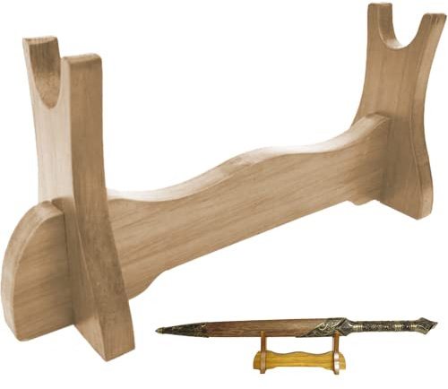 Keuyeo Support D'épée en Bois À Un Niveau - Présentoir pour Samouraï, Lame Courte, Poignard - Bureau et Maison