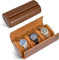 Xanewza Caja de reloj cilíndrica con 3 ranuras para relojes, bolsa de viaje vintage, caja de viaje para relojes pequeños, estuche de viaje, caja de transporte, funda de piel auténtica personalizable