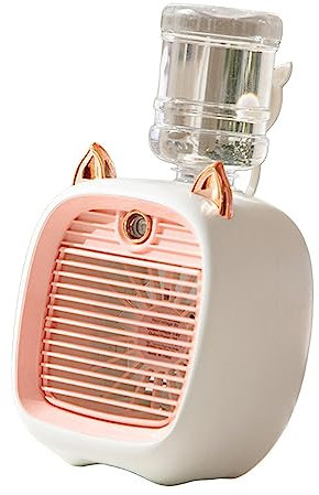 NMLLTB Nebulizzatore Nebulizzatore d'Acqua Umidificatore Mister Condizionatore d'Aria Ventola di Raffreddamento 'Aria for Viaggio Camera da Letto Ufficio Campeggio, Rosa