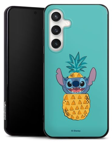 DeinDesign Silikon Hülle kompatibel mit Samsung Galaxy S24 FE 5G Case schwarz Handyhülle Disney Lilo & Stitch Ananas