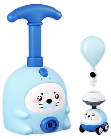 mophrati Haushalt Kinder Cartoon Stil Ballon Launch Car Air Power Trägheitsfahrzeuge Aerodynamik Automotive Spielzeug, Nr.07