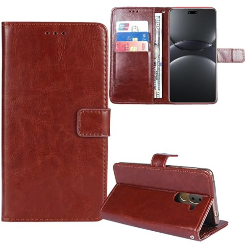 Lankashi Premium Retro Flip Leder Tasche Schütz Hülle Handy Telefon Case Für Shift SHIFTphone 8 6.67 / Shiftphone 8.1 6.54 Abdeckung Wallet Cover Etui Holder (Braun)