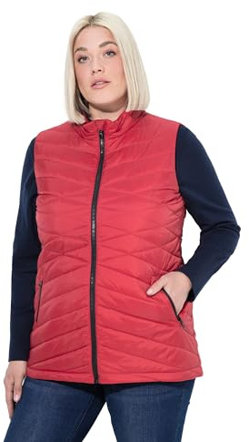 Ulla Popken Damen Weste rubinrot 54+
