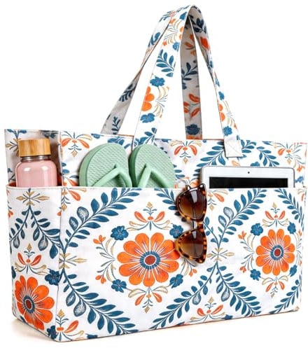 Hap Tim XXL wasserdichte Strandtasche mit Nassfach und Reißverschluss, große Kapazität, sanddichte Schultertasche, Reisetasche, leicht, faltbar, für Damen, Urlaub, Schwimmen, Einkaufen, Fitnessstudio