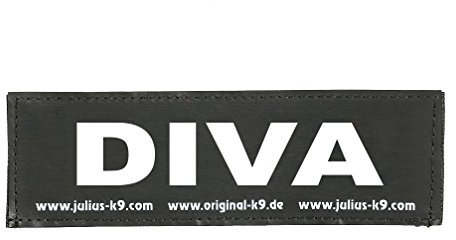JULIUS K-9 162LR-K-35602 Klettaufschrift, Diva, klein, schwarz