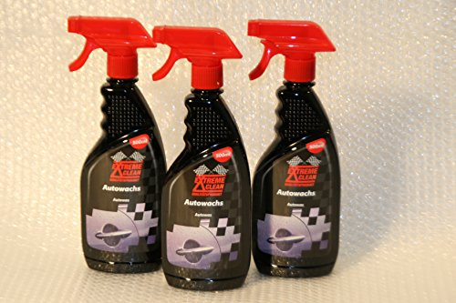 3 x Autowachs a `500ml  EXTREM CLEAN  Qualitätsprodukt mit Pumpsprayaufsatz, verschließbar-- Grundpreis 1,33€ =100ml