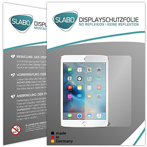 Slabo 2 x Displayschutzfolie kompatibel mit iPad Mini 4 Displayschutz Schutzfolie Folie No Reflexion|Keine Reflektion MATT - Entspiegelnd Made IN Germany