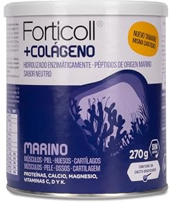FORTICOLL Colágeno Marino, Complemento Alimenticio en Polvo (192514), 270 Gramos