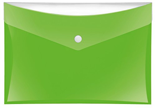 VELOFLEX 4550140 - Dokumententasche Velocolor, 1 Stück, DIN A5, grün, Dokumentenhülle aus PP-Folie