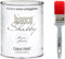 CHALK PAINT Bianco Ghiaccio & Pinsel – Shabby Chic Vintage Extra Opace (1 Liter) + Professioneller Pinsel (40 mm)