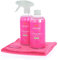 Jemako Set - Jemako Kraftreiniger Pink Grapefruit ECO Plus - Profituch Plus S 35 x 40 cm cm, pink - inkl. Sprühpumpe & Sinland Feinmaschiges-Wäschenetz (1000ml)