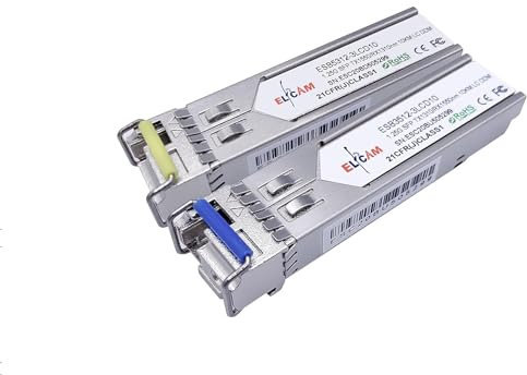 Elfcam® - Ricetrasmettitore in Rame 10/100/1000Base-T Multi-Rate 1,25Gb SFP RJ45 (1,25G-Bidi-LC-10KM)