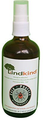 Lindkind Zeck - Protect Anti Zecken - Spray 100 ml Zeckenspray Kleiderspray Zeckenmittel aus Bio - Produkten Kunststoffflasche Waldkindergarten