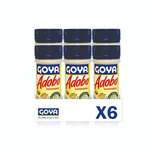 Goya Adobo Sin Pimienta 6x226 gr, Con Ajo, Orégano y Especias | Ideal para Carnes, Pollos, Pescados y Verduras