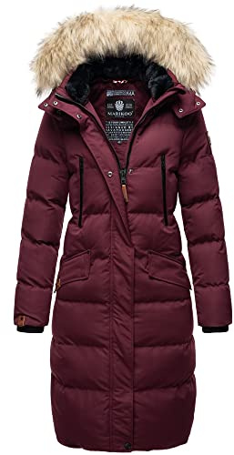 MARIKOO Damen Winter Jacke Stepp Parka Mantel Winterjacke warm gefüttert Kunstpelz Schneesternchen XS-XXL