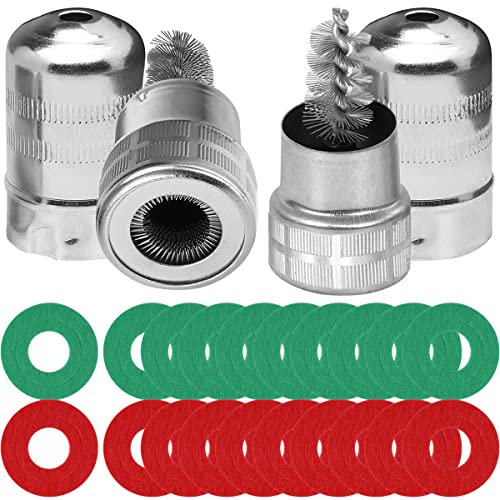 Xiatiaosann Battery Terminal Clean Brush Cleaner 2PCS, Anti-Corrosion Fiber Washer 12PCS, Metal Battery Terminal Cleaning Brush for Car Boat