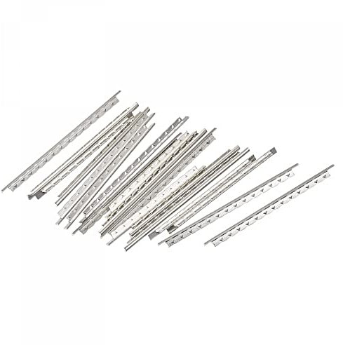 sourcing map Ukulele Fret Wire Fretboard 18 Fret 1.8mm Silver Tone for Fingerboard Replacement, Pack of 36