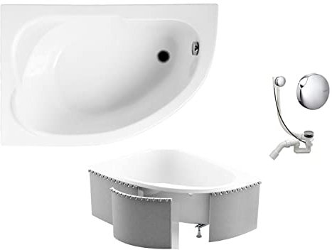 VBChome Baignoire gauche - En acrylique - 130 x 85 cm