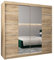 ABIKSMEBLE Armoire Verona 4 avec Porte Coulissante et Miroir - Dressing pour Chambre Adulte - Penderie Vêtements - Garde-Robe - Placard 3 Portes - Closet