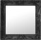 homiuse Miroir mural de style baroque - 50 x 50 cm - Noir - Grand miroir vintage - Pour fenêtre - Style shabby chic - Antique - Pour salle de bain, couloir - Décoration murale