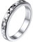 Silvora 925 Silber Damen Spinner Ring in Sandstrahl Design Schlichter Dünner Frauen Mädchen Fingerring 3mm breit Facetten Design Roller Ring für Hochzeit Geburtstag Ewigkeit Ringgröße 62.1（20）