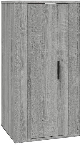 vidaXL Meuble TV Mural, Armoire de Télévision avec 3 Compartiments Suspendue, Meuble Télé avec Rangement Salon, Moderne, Sonoma Gris Bois d'Ingénierie