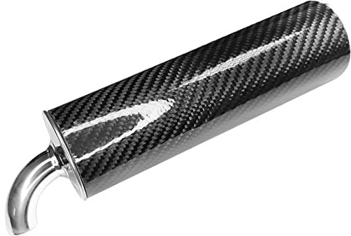 cyclingcolors Auspuff Endtopf Mofa Moped Motorrad Schalldämpfer Kohlenstoff Stahl Chrom