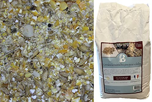 Direct Agriculteur / 16kg Graines Concassées en mélange pour Poules pondeuses, Poulets, et Autres volailles 2x8kg