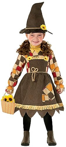 Morph Disfraz Espantapájaros Niña y Bebé, Disfraces para Halloween y Carnaval, 3-4 años