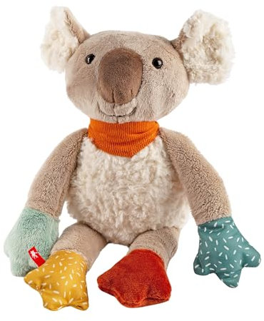 sigikid 43219 Kuscheltier Koala Patchwork Sweety, Yellow für Mädchen und Jungen von 0 bis 8 Jahren
