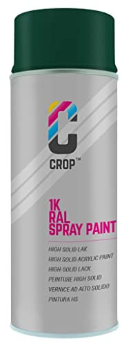 CROP Peinture en bombe RAL 6005 Vert mousse - Couverture élevée, Séchage rapide, 100% inaltérable - Auto, Moto & Bricolage - Givré - 400ml