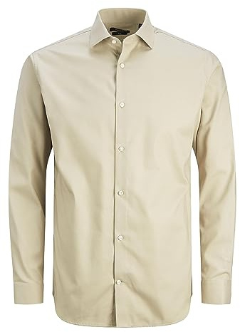 Jack & Jones Camicia da Uomo Slim Fit, Pure Cashmere/Fit: Slim Fit, M