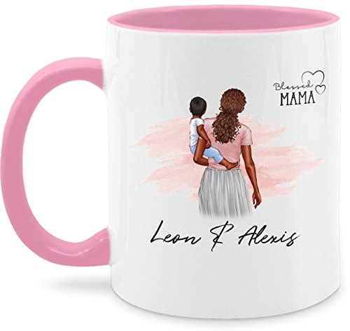 Tasse Tassen 325ml - Mama Baby Geschenk I Geschenkideen Geburt - 325 ml - Rosa - muttertagstasse mutti kaffeetasse mutter-tasse mom kaffeebecher muttertagsgeschenke muttertag mug muttertagsgeschenk