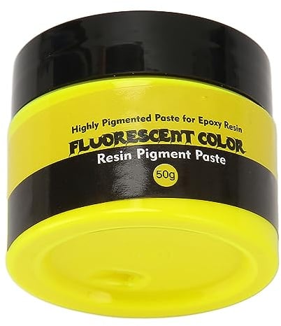 Harz-Farbpaste, Starke Farbkraft, Fluoreszierende Farbe, Epoxidharz-Pigment, 50 G, Zum Basteln (Fluoreszierendes Gelb)