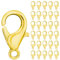 WLLHYF 100PCS Lobster Clasp, Silver Lobster Claw Clasps Lobster Clasp for Jewelry Making, DIY Necklace, Bracelet, Earring Accessories 12mm (Gold)