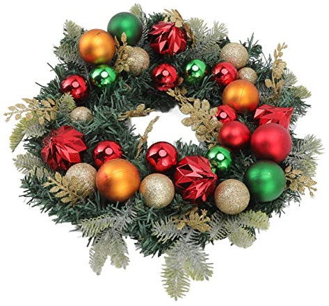 Ghzste Weihnachtskranz die Haustür, Bunte Galvanisierte Kugeln aus Rattan Home Mall, Schaufensterdekorationen