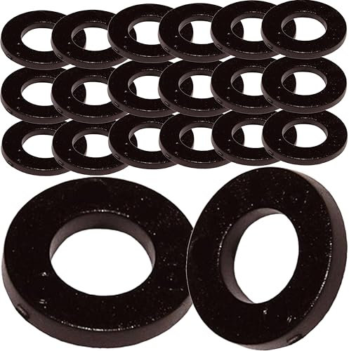 Universal Hardware Rondelles plates en nylon noir M6 forme A DIN 125A (lot de 20)