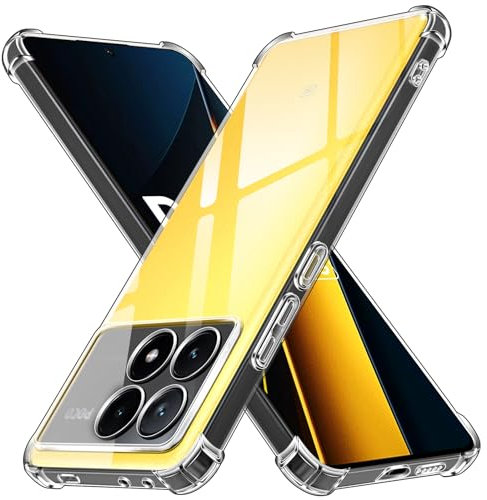 iVoler Cover per Xiaomi Poco X6 PRO 5G, Custodia Antiurto Trasparente per Assorbimento degli Urti con Paraurti in TPU Morbido, Sottile Morbida in Silicone TPU Protettiva Case