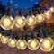 LED Lichterkette Außen - 45M Outdoor Lichterkette Strom 58+2 LED Glühbirnen Wetterfest IP44 Wasserdicht Balkon Lichterketten Innen Aussen Lichterketten für Terrasse Garten Hochzeiten Partys (45M 58+2)