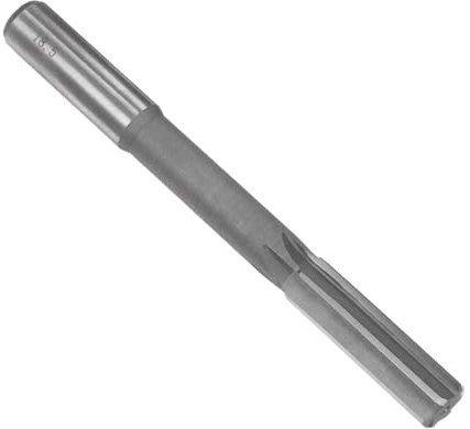 sourcing map Spannreibahle, 18,5 mm, H7 HSS-Drehmaschine, Reibahle, 6 gerade Rillen, Rundschaftfräswerkzeug, metrischer Reibbohrer für Edelstahl-Metallloch