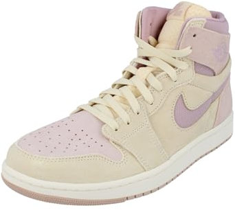 Nike Donne Air Jordan 1 ZM Air CMFT 2 Trainers DV1305 Sneakers Scarpe (UK 9 US 11.5 EU 44, Muslin Plum Chalk 100)